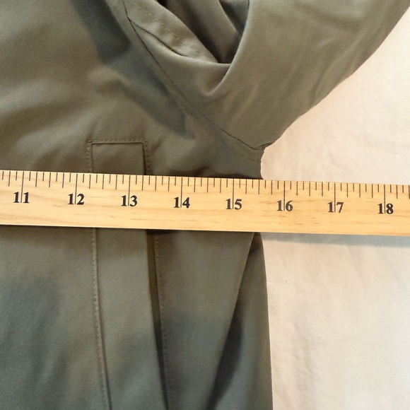 Abercrombie Cropped Double-Breasted Trench Coat - Olive EUC 0015 - Picture 8 of 12